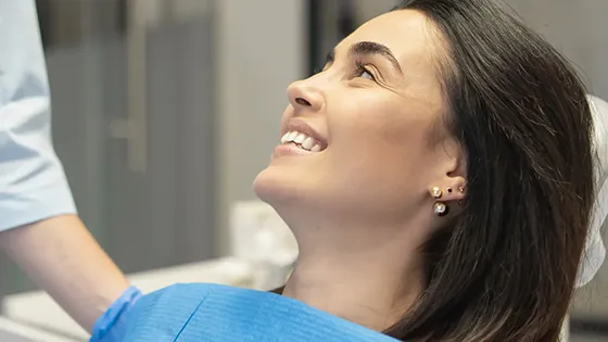 relaxed woman patient ready for sedation dentistry